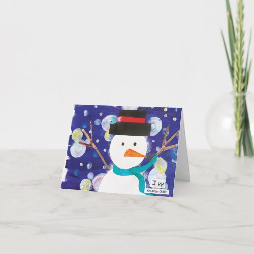 KidsArt for CHOC _  Winter Snowman Card