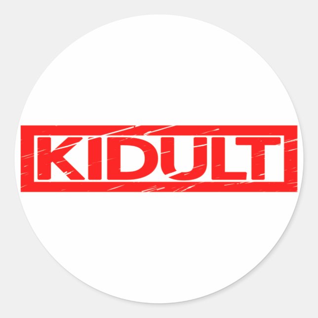 Kidult Stamp Classic Round Sticker (Front)