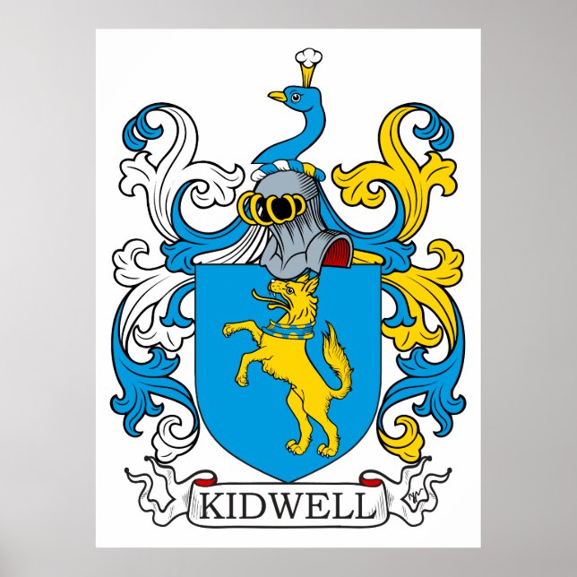 Kidwell Family Crest Poster (Front)