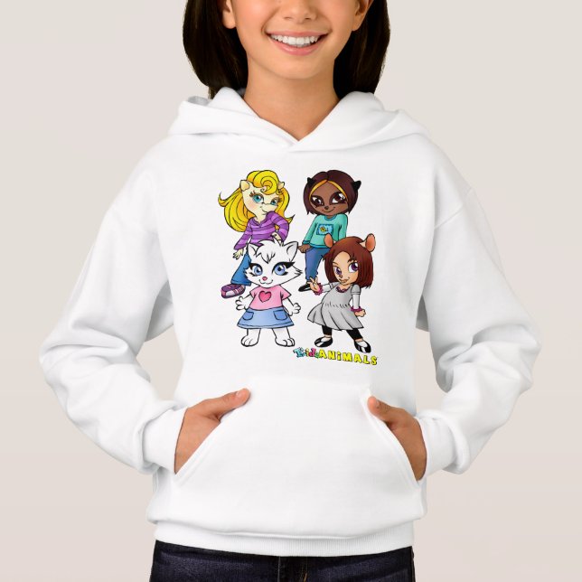 KidzAnimals Girls - Group 1 Hoodie (Front)