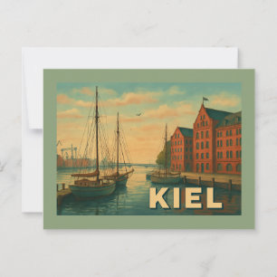 Kiel Germany City Art Postcard