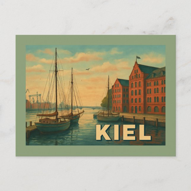 Kiel Germany City Art Postcard (Front)
