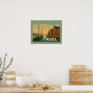 Kiel Germany City Art Poster