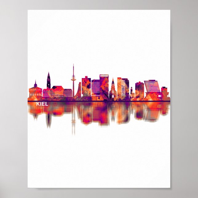 Kiel Germany Skyline Poster (Front)