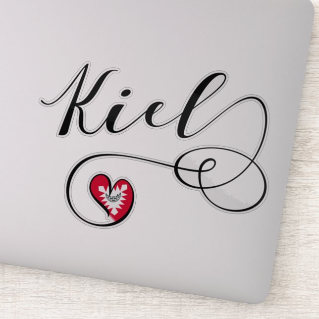 Kiel Heart Flag Sticker (Detail)