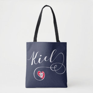 Kiel Heart Grocery Bag, Germany Tote Bag