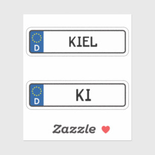 Kiel kennzeichen, German Car License Plate Sticker