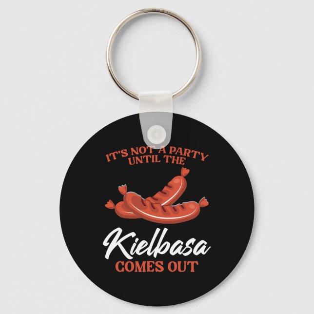 Kielbasa Poland Meat Sausage Food Lover Polish Men Keychain (Front)