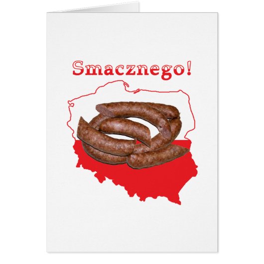 Kielbasa Smacznego Polish Map Cards (Front)