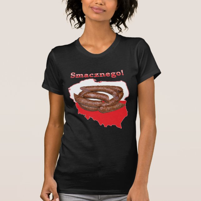 Kielbasa Smacznego Polish Map T-Shirt (Front)