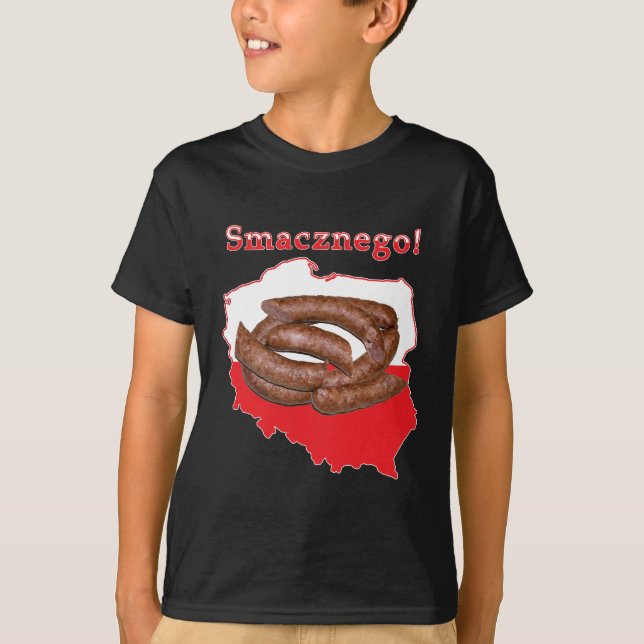 Kielbasa Smacznego Polish Map T-Shirt (Front)