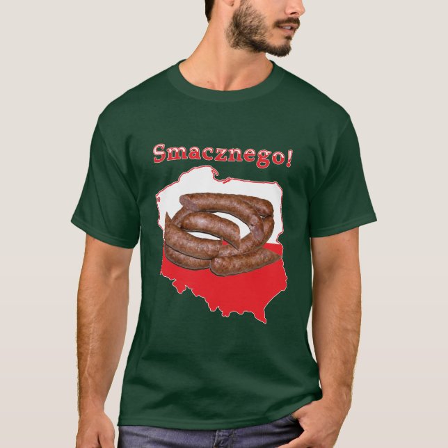 Kielbasa Smacznego Polish Map T-Shirt (Front)