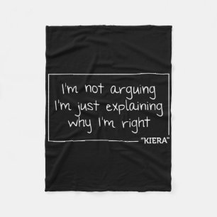 Kiera Gift Quote Personalized Name Funny Birthday Fleece Blanket