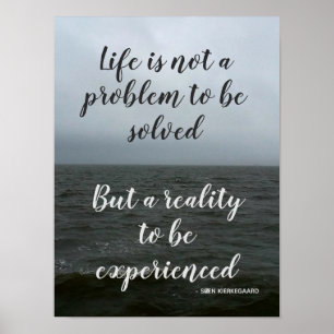 Kierkegaard Life Quote Poster