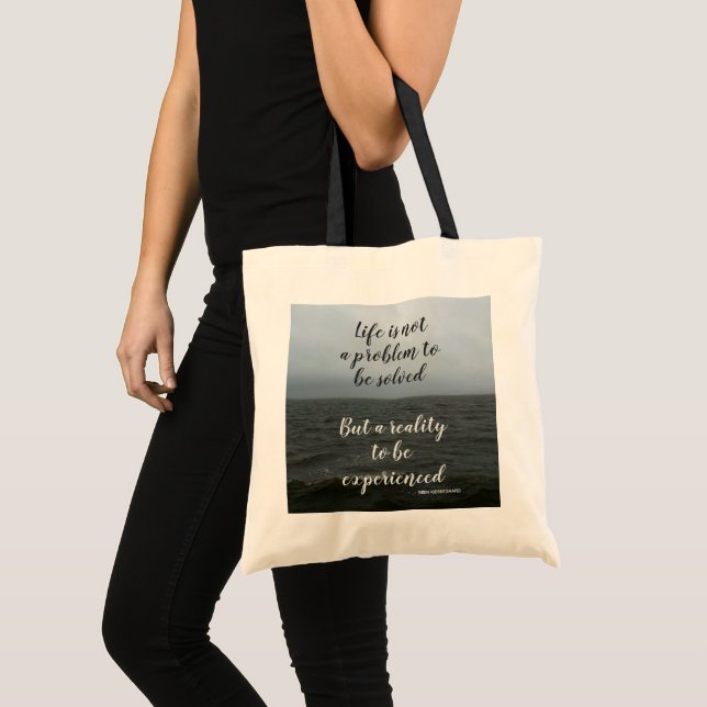 Kierkegaard Life Quote Tote Bag (Front (Product))