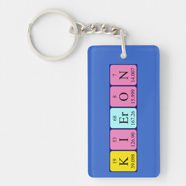 Kieron periodic table name keyring (Front)