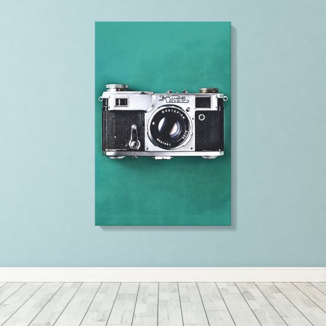 Kiev 4 classic film camera print (Insitu(Wood Floor))