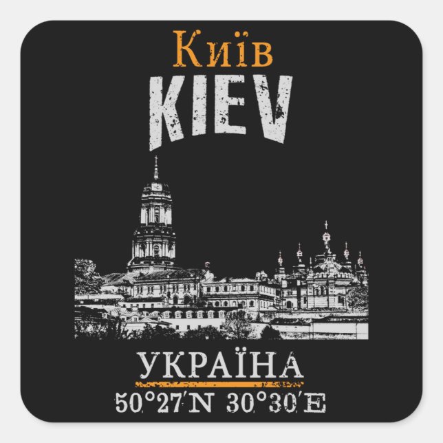 Kiev Square Sticker (Front)