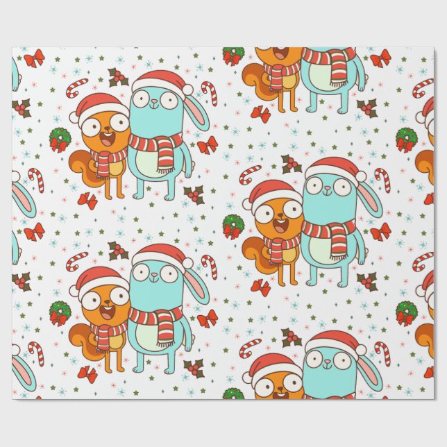 Kiff and Barry Holiday Wrapping Paper (Flat)