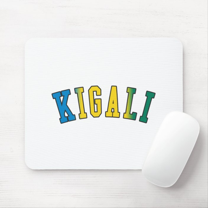 Kigali in Rwanda National Flag Colors Mousepad