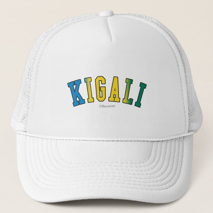 Kigali in Rwanda National Flag Colors Trucker Hat