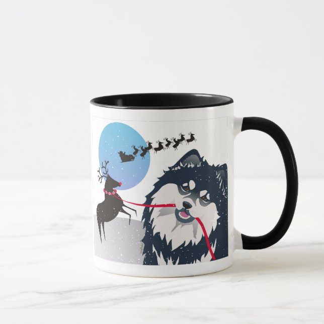 KIITOS SANTA- Finnish Lapphund Mug-choose style Mug (Right)