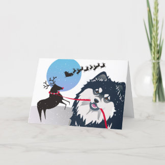 KIITOS SANTA -Finnish Lapphund  PERSONALIZE Card
