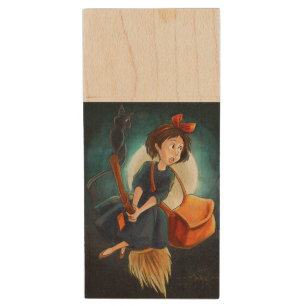Kiki Delivery Service Fanart USB Wood Flash Drive