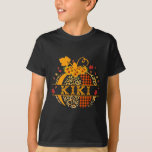 Kiki Leopard Floral Pumpkin Fall Autumn Thanksgivi T-Shirt