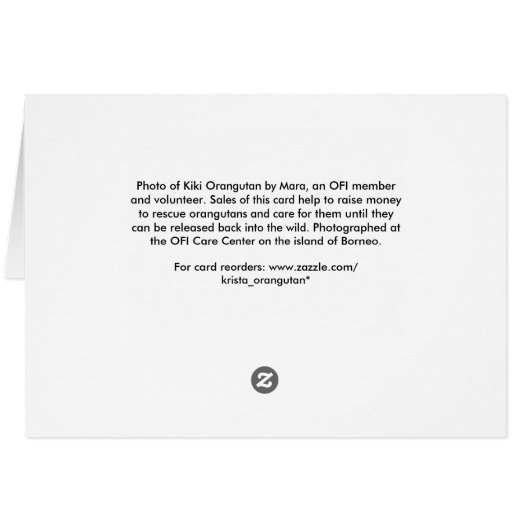 KiKi Orangutan OFI Charity (Back Horizontal)