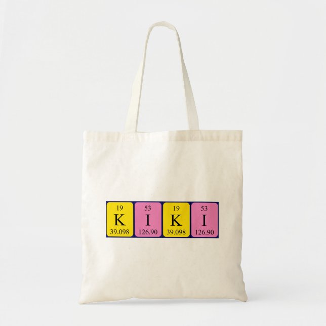 Kiki periodic table name tote bag (Front)