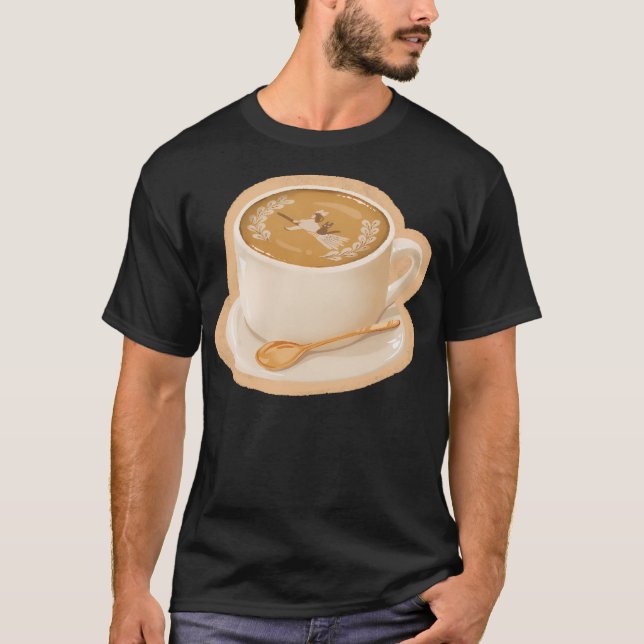 Kiki S Delivery Service Latte Cafe Art T-Shirt (Front)