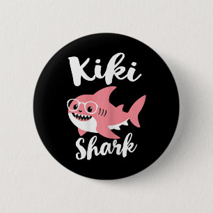 Kiki Shark Mother's Day Grandma Funny Button