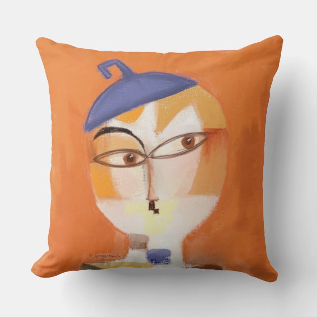 Kiki Was Koo-Koo For Klee Throw Pillow (Front)