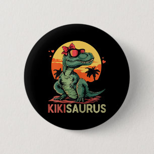 Kikisaurus Dino Dinosaur Kiki-saurus T-rex Mother' Button