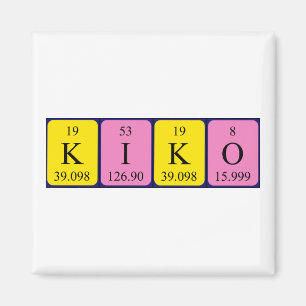 Kiko periodic table name magnet