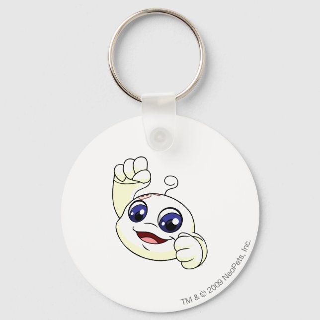 Kiko White Keychain (Front)