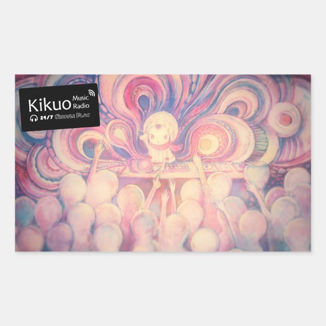 Kikuo Music Radio / Hoshi-kun DJ Sticker (Front)