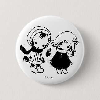 Kikuo Music Radio / Hoshi-kun Tsuki-chan badge Button