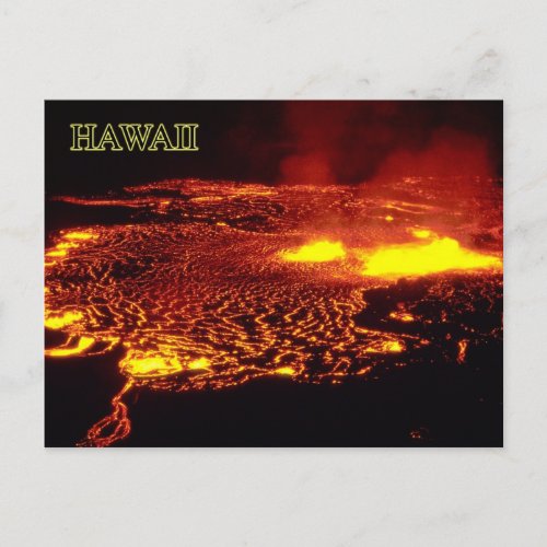 Kilauea Eruption Hawaii Volcanoes National Park Postcard