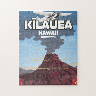 Kīlauea Hawaii Volcano travel poster Jigsaw Puzzle