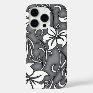 Kilauea Hibiscus Hawaiian Floral Gray iPhone 16 Pro Case