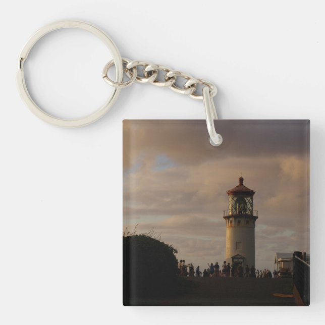 Kilauea Lighthouse at Dusk  Keychain (Front)