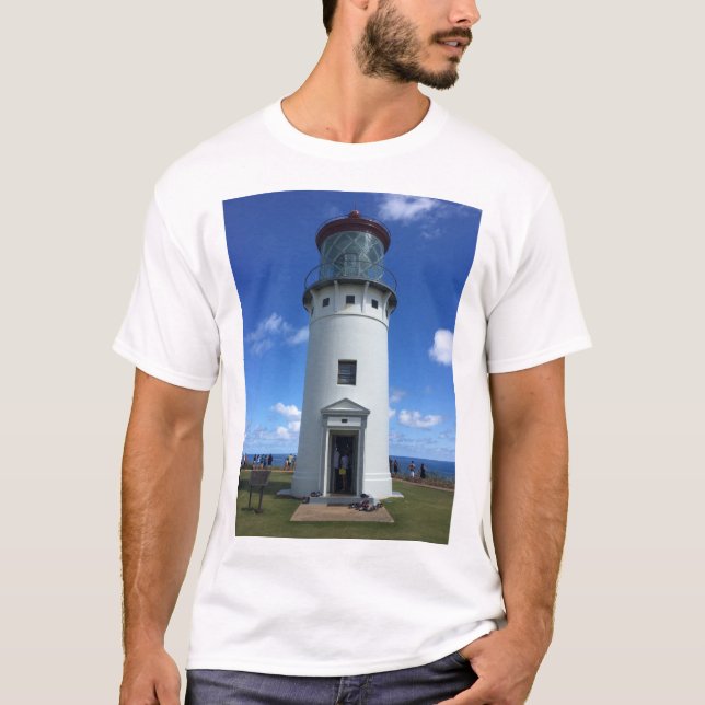 Kilauea Lighthouse on Kauai, Hawaii T-Shirt (Front)