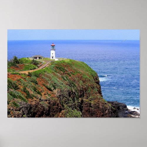 Kilauea Lighthouse on Kauai Poster