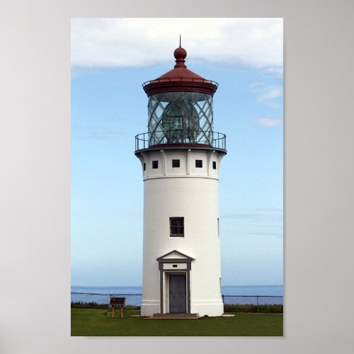 Kilauea Lighthouse on Kauai Poster
