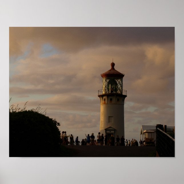 Kilauea Lighthouse Photo on a  Poster (Front)
