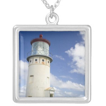 Kilauea Lighthouse Silver Plated Necklace by tothebeach at Zazzle