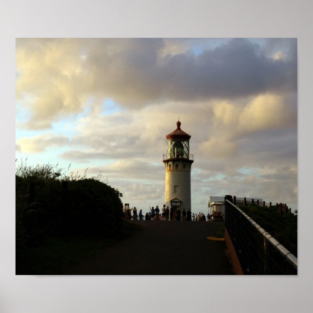 Kilauea Point Lighthouse at Dusk Poster (Front)