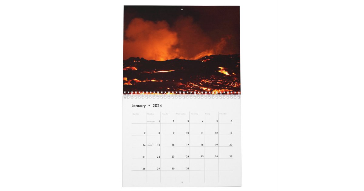 Kilauea Volcano, Hawaii Calendar | Zazzle